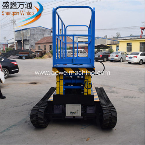 Cheap price high quality of crawler lifting platform rubber tracked scissor lift